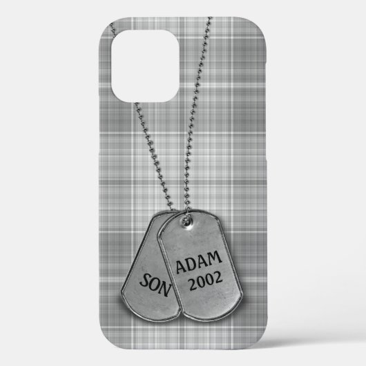 Militaire Dog Tags op speldenkoffer voor Hoesje-Ma Case-Mate iPhone Case (Achterkant)