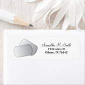 Militaire dog-tassen etiket (Insitu)