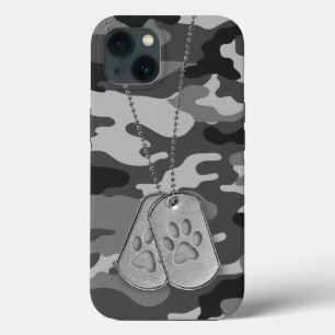 Militaire doosjes met verfdrukken op camo iPhone 13 hoesje