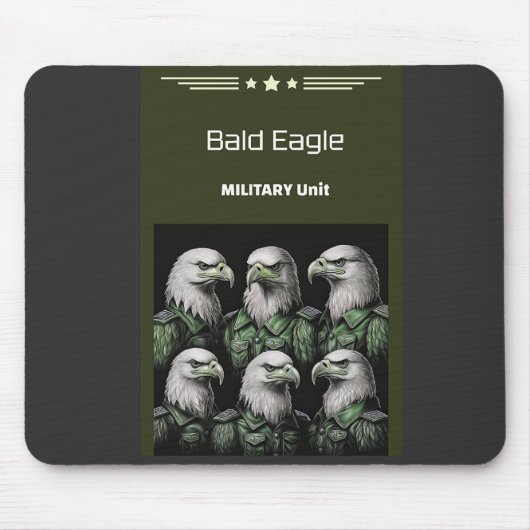 militaire eenheid van de Bald Eagle Muismat (Voorkant)