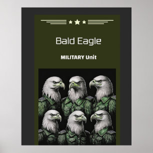 militaire eenheid van de Bald Eagle Poster