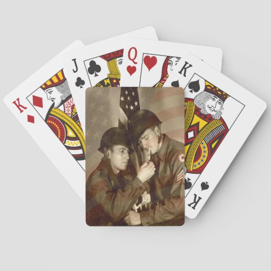 militaire foto - fietsenpokerdeck pokerkaarten (Achterkant)