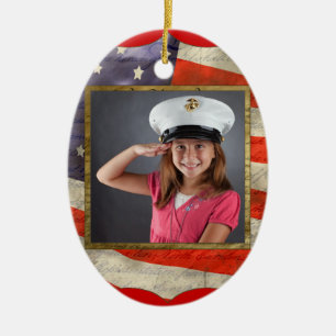 Militaire foto keramisch ornament