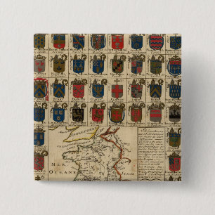 Militaire Frankrijk Vierkante Button 5,1 Cm
