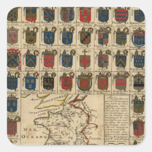 Militaire Frankrijk Vierkante Sticker
