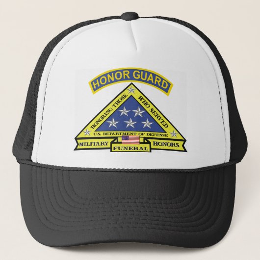 MILITAIRE FUNERAL HONOR GUARD TRUCKER PET (Voorkant)