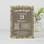 Militaire Gold Camouflage Glitter Birthday Party Kaart (Staand voorkant)