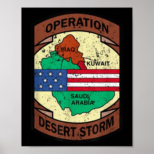 Militaire Golfoorlog Operation Desert Storm USA Poster (Voorkant)