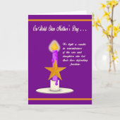 Militaire Gouden Ster Moederdag Kaart (Gele Bloem)