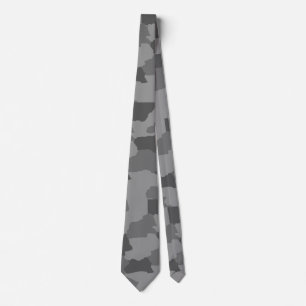 Militaire grijze camouflage stropdas