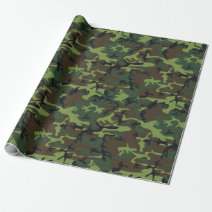 Militaire Groene Camo Cadeaupapier