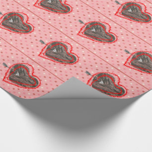 Militaire groene camouflage harten valentijn cadeaupapier