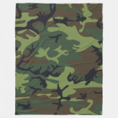 Militaire Groene Camouflage Patroon Fleece Deken (Voorkant)