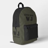Militaire groene gymtas met eigen naam