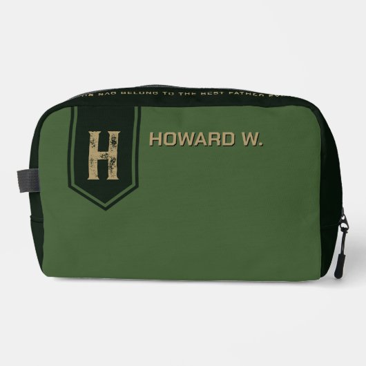 Militaire Groene Toilettas voor Man/Vader Toilettasje (Voorkant)