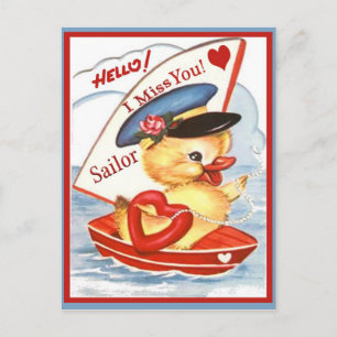 militaire Hallo! Ik juffrouw u Sailor Briefkaart