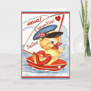 militaire Hallo! Ik juffrouw u Sailor Card Kaart