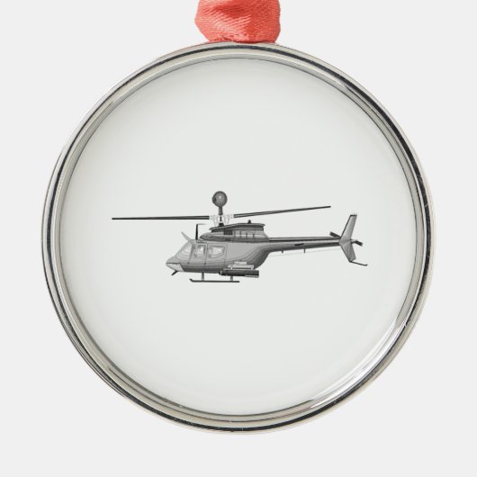 Militaire helikopter metalen ornament (Voorkant)