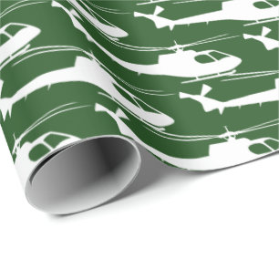 Militaire helikopter piloot Army Green Cadeaupapier