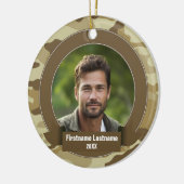 Militaire Hero - Camo DUBBEL Keramisch Ornament (Links)