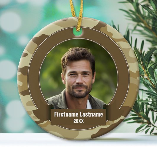 Militaire Hero - Camo SINGLE-SIDED Keramisch Ornament