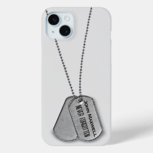 Militaire Hond Tags Tribute iPhone 15 Mini Hoesje