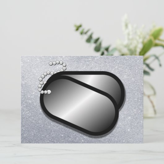 militaire hondentags (Staand voorkant)