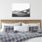 Militaire huizen in het woongebied Fort Meade Canvas Afdruk (Insitu (Slaapkamer))