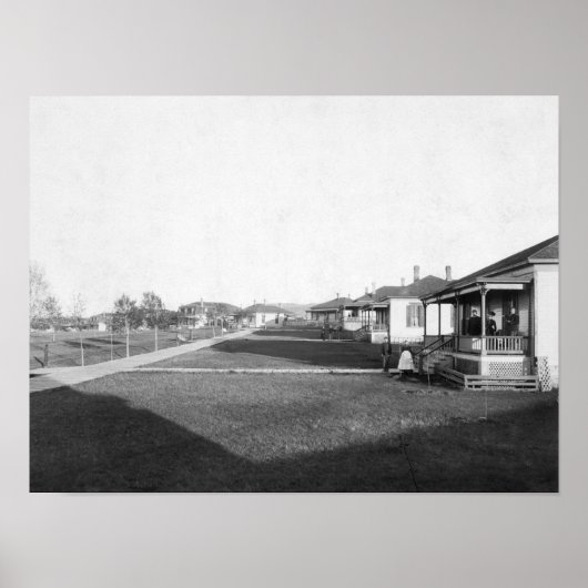 Militaire huizen in het woongebied Fort Meade Poster (Voorkant)