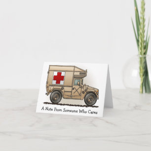 militaire Hummer Ambulance Note Card Kaart