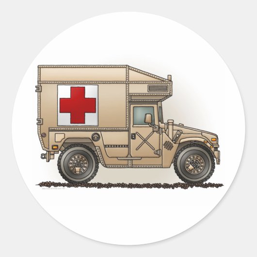 Militaire Hummer Ambulance Sticker (Voorkant)