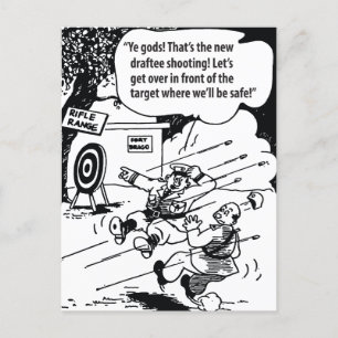 Militaire Humor, veilige plek, grappige Vintage Briefkaart