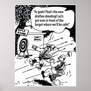 Militaire Humor, veilige plek, grappige Vintage Poster