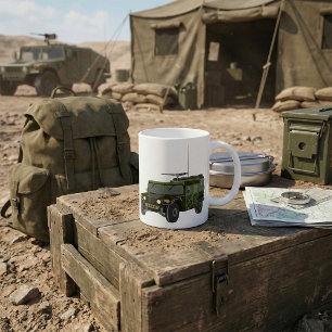 Militaire Humvee Off-Road Tactisch Voertuig Koffiemok