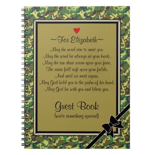 Militaire implementatie Verstuur buiten het gastbo Notitieboek (Voorkant)