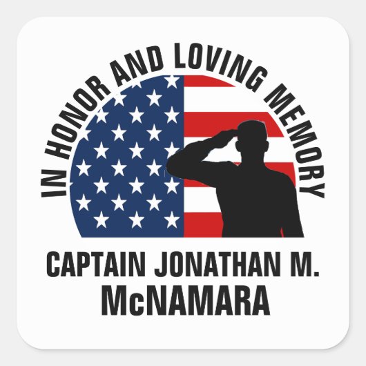 MILITAIRE In Loving Memory Sticker (Voorkant)