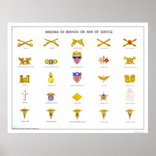 Militaire Insignia 1942 WPA Poster