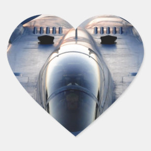 Militaire jet hart sticker