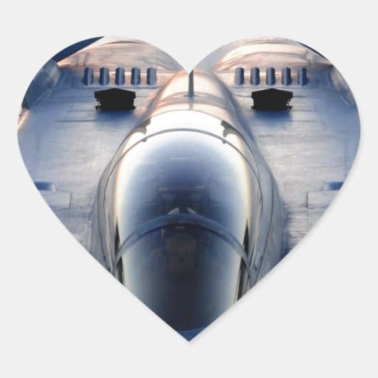 Militaire jet hart sticker (Voorkant)