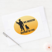 Militaire K9-eenheid Rechthoekige Sticker (Envelop)