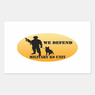 Militaire K9-eenheid Rechthoekige Sticker