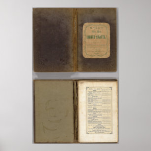 Militaire kaart Verenigde Staten Poster