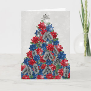 Militaire kerstboom feestdagen kaart