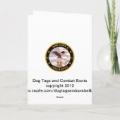 Militaire kerstkaart feestdagen kaart (Achterkant)