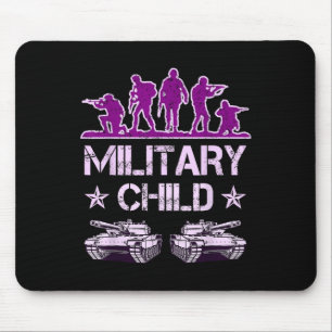 Militaire Kind Maand Voor Kinderen Paarse Up Camo Muismat