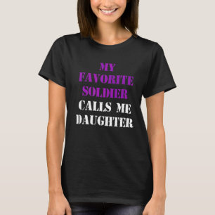 Militaire Kindermaand Paars roept 5 T-shirt