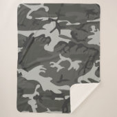 Militaire kleuren sherpa deken (Voorkant)