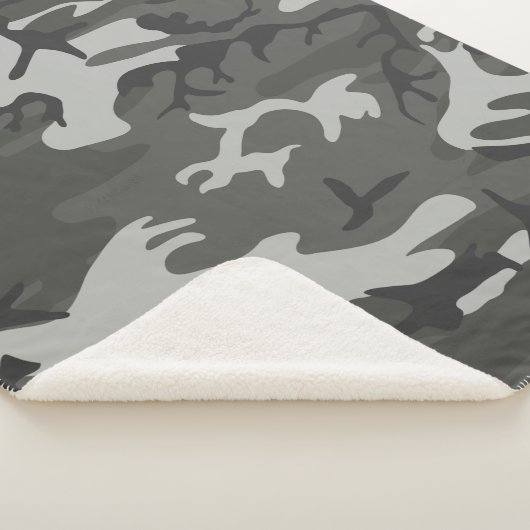 Militaire kleuren sherpa deken (3/4)