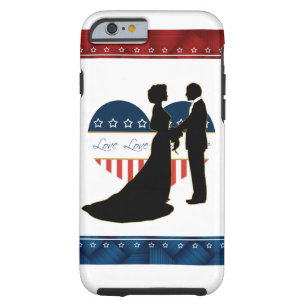 Militaire Love Couple Silhouette iPhone 6 Coque