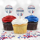 Militaire luchtmacht weggaan partij cupcake picks ronde sticker